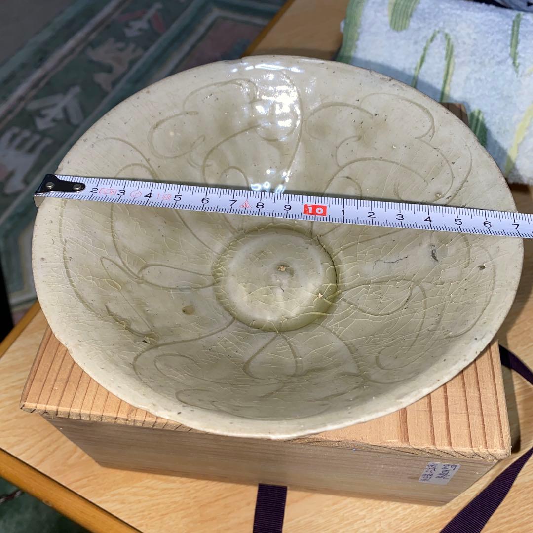 陰刻紋青磁茶碗　宋時代　耀州窯 故宮精品網路商城- 北宋耀州窯青瓷印花菊花碗數位收藏