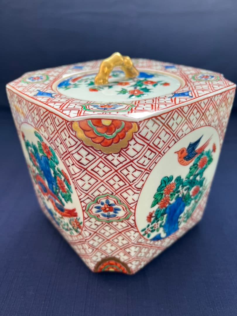 茶道具 水指 染付 角入龍 西村徳泉 京焼 清水焼｜