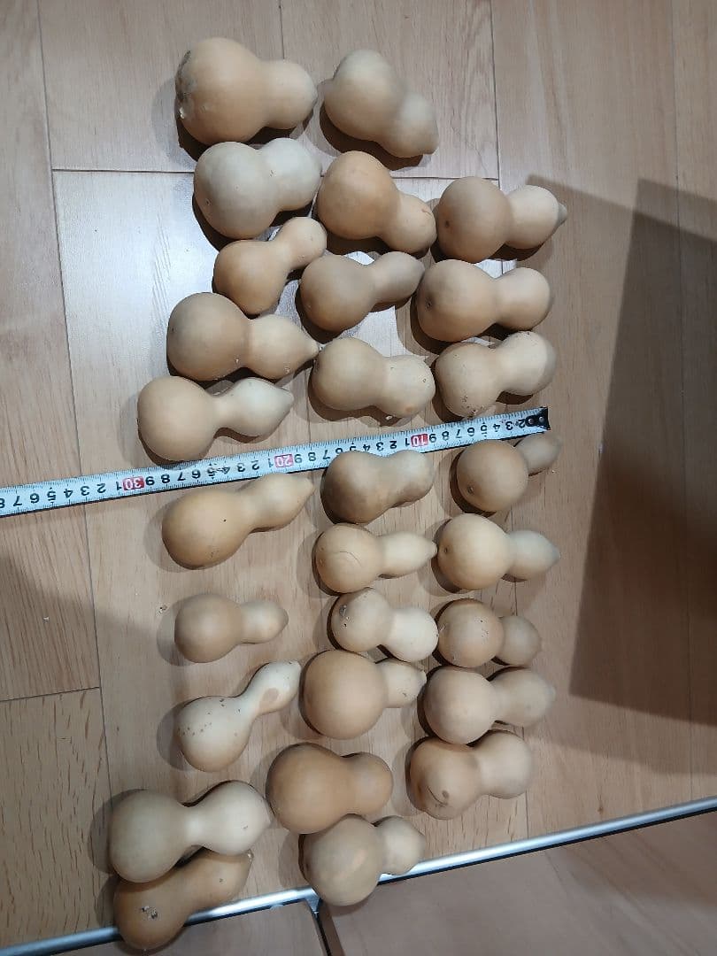 乾燥済みひょうたんセット 80個 茶色と白　文字付