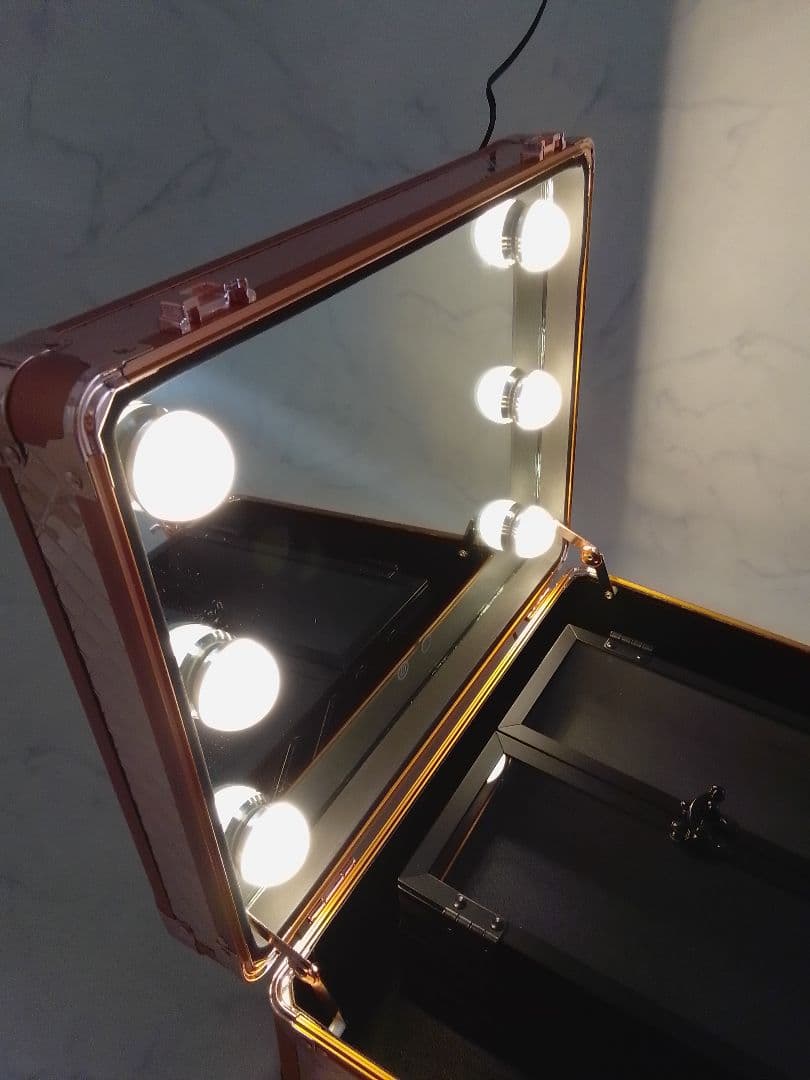 フランフラン ヴァリーズ ハリウッドボックス S メイクボックス コッパー