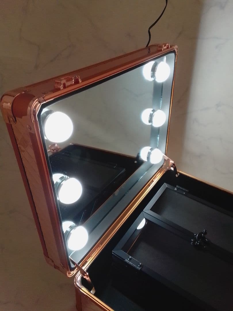 フランフラン ヴァリーズ ハリウッドボックス S メイクボックス コッパー