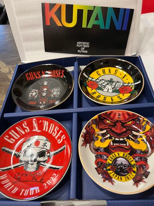 ガンズ・アンド・ローゼズ GUNS N' ROSES 日本公演グッズ 九谷焼豆皿
