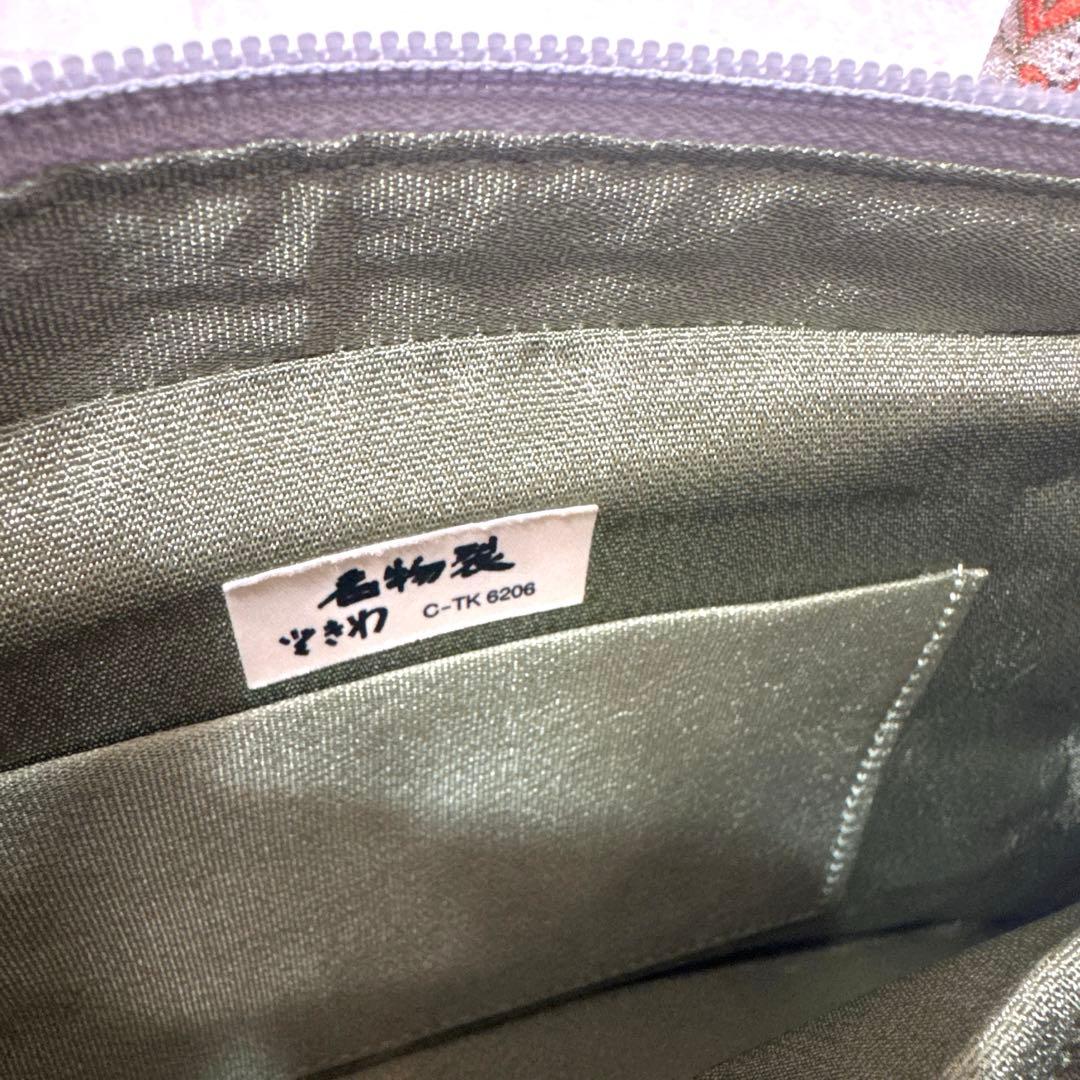 正絹 早雲寺文台裂文様 常きわ 利休バッグ 和装バッグ 名物裂