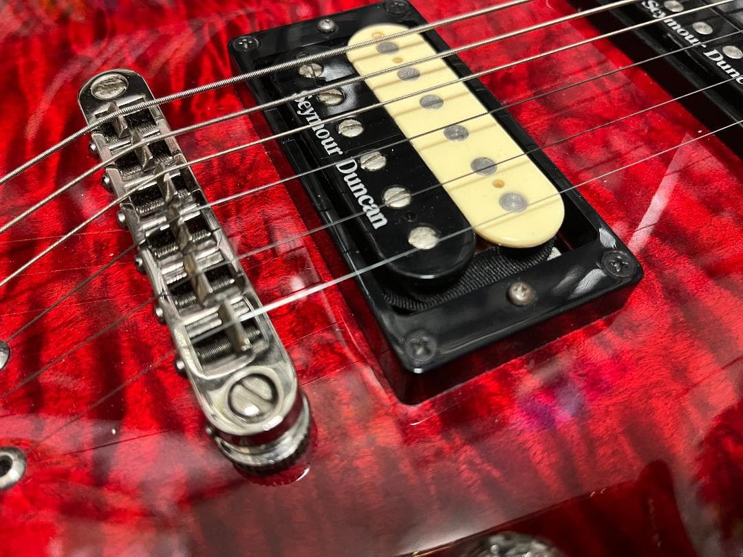 Cort KX1X 虎目 シースルーレッド Duncan ソフトケース付