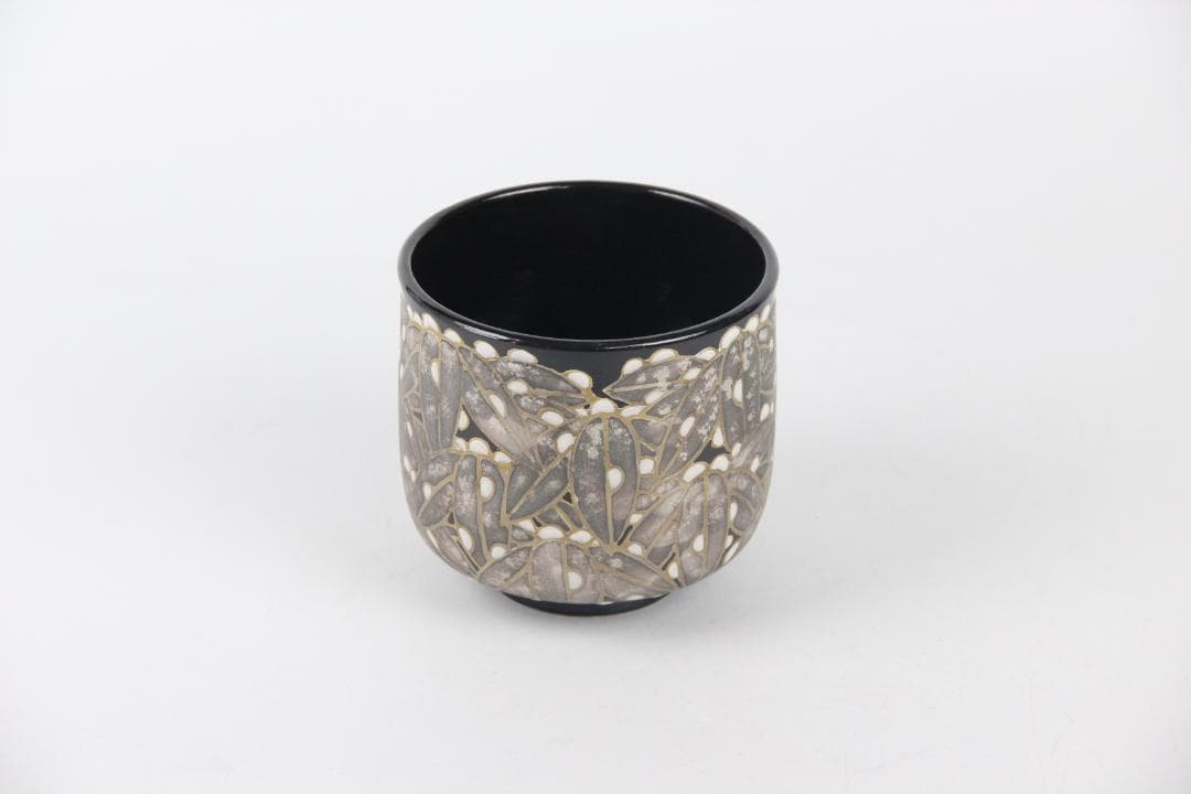 京焼 八世乾山 山本如仙作品 笹 雪笹絵 共箱 茶道具