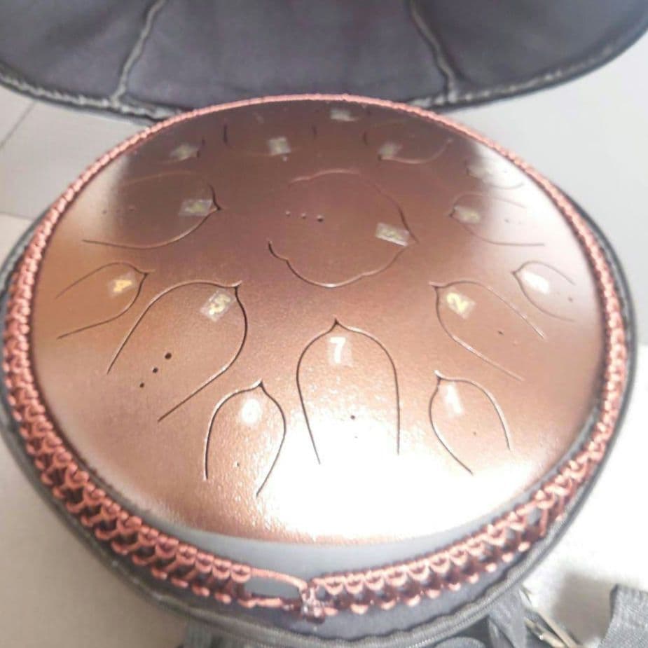 329】スチールタンドラム 大 30cm Dキー15音 パンドラム ハンドドラム