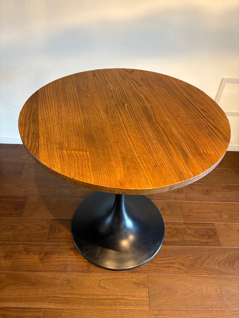 【送料無料・大幅値下】木×スチール円形テーブル