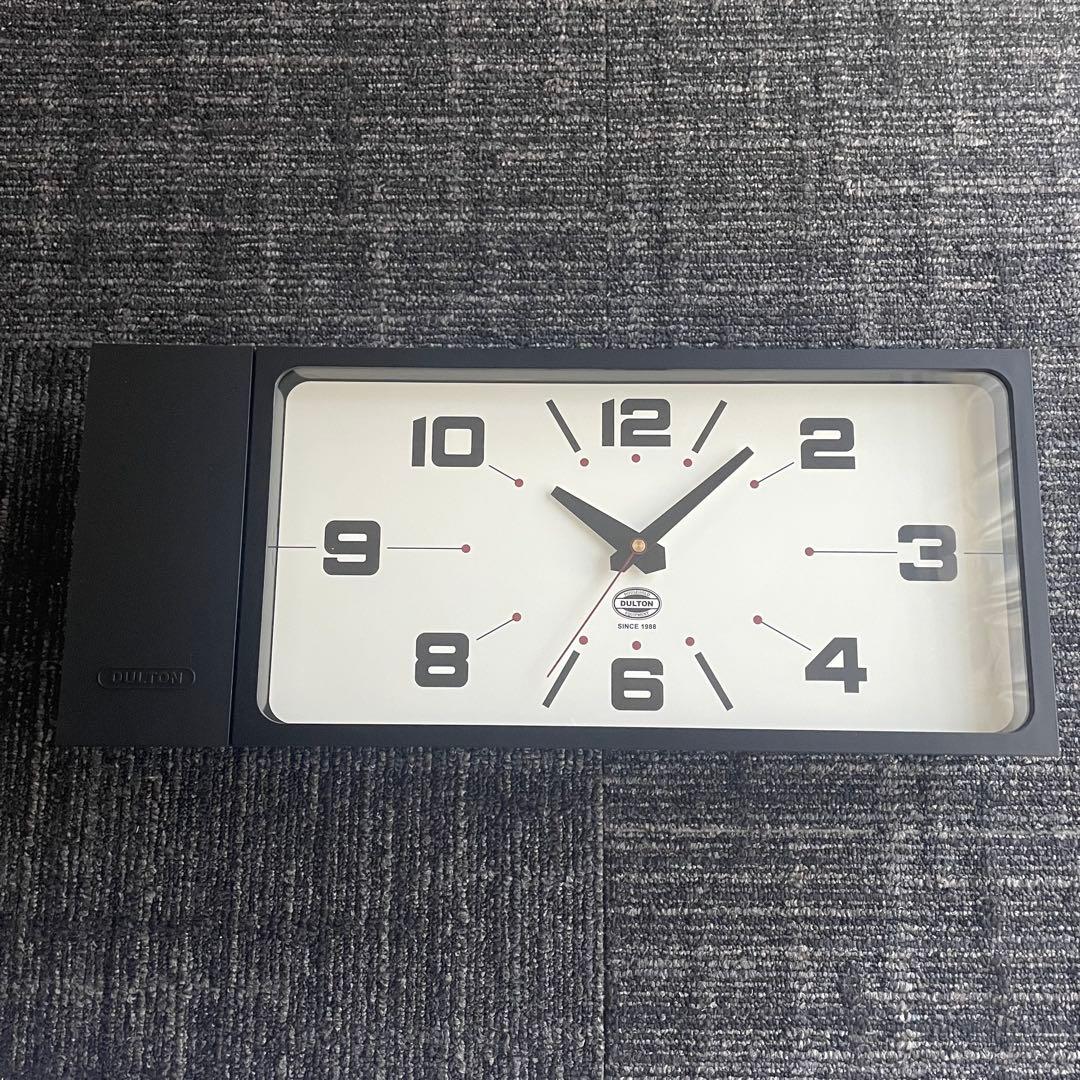 ダルトン　ダブル フェイス クロック レクタングル　ブラック