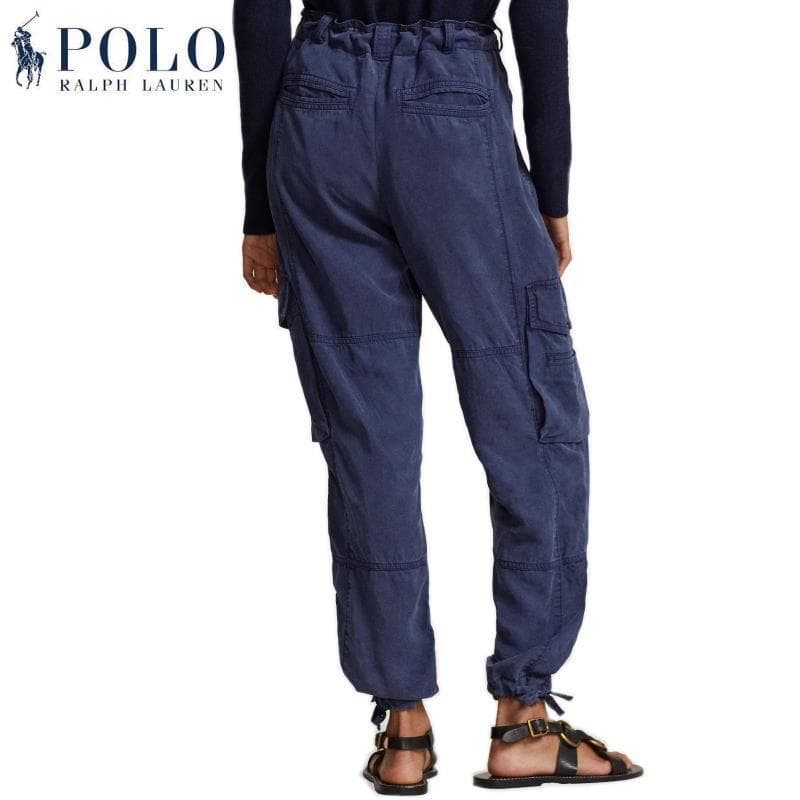 極美品￥37,400 ポロラルフローレン リネンブレンド ツイル カーゴ パンツ