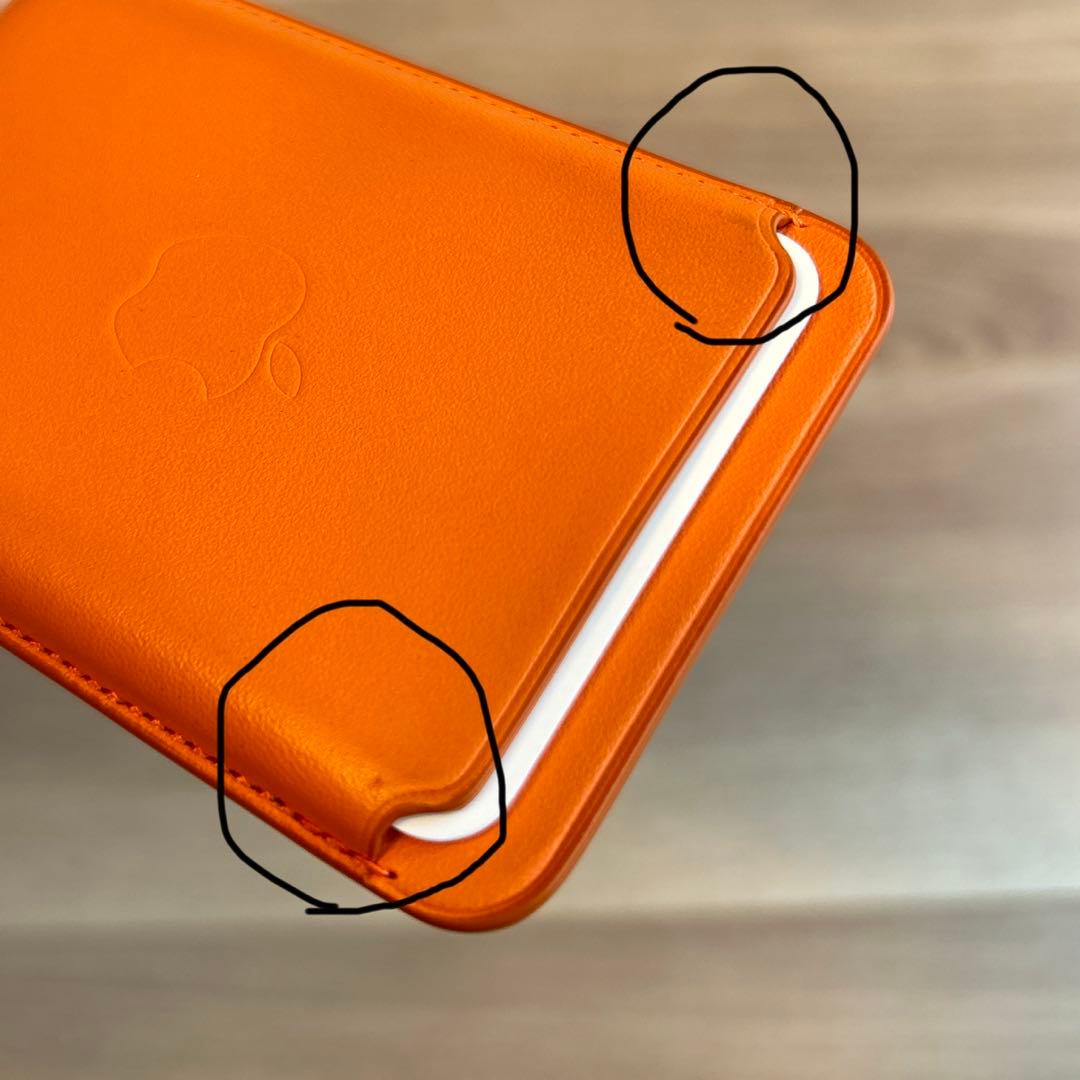 Apple MagSafe Wallet レザー Wallet 純正 オレンジ - メルカリ