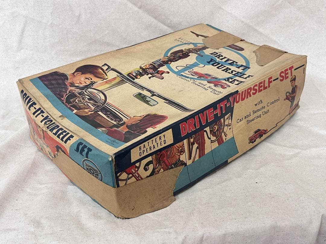 昭和レトロ！【ブリキおもちゃ】 リモコン付きブリキ自動車 動作不良 ジャンク