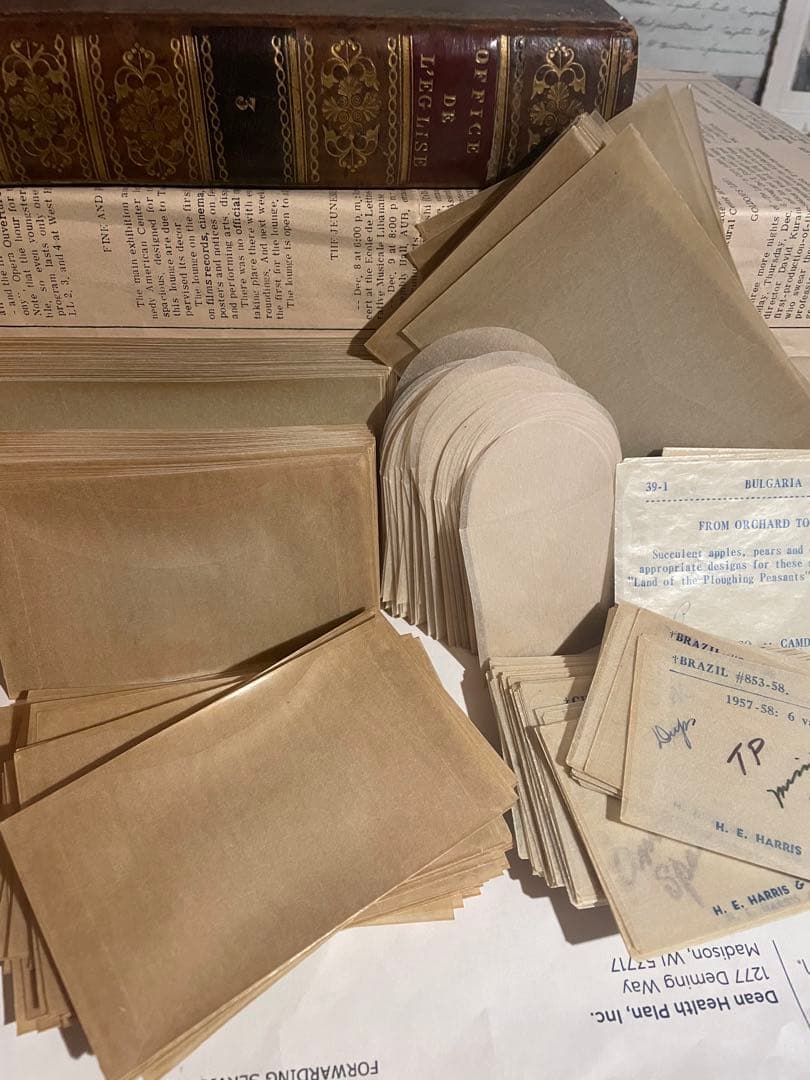 P*中様 ヴィンテージ　グラシン封筒アソート　ジャンクジャーナル