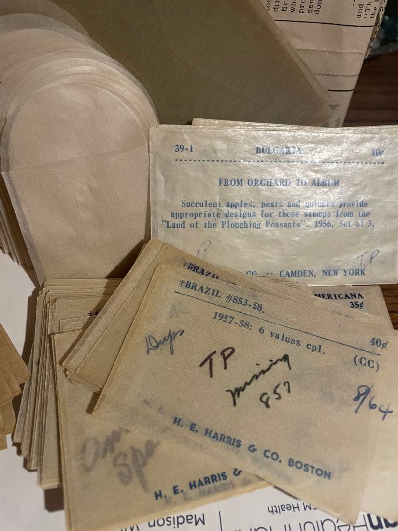 P*中様 ヴィンテージ　グラシン封筒アソート　ジャンクジャーナル