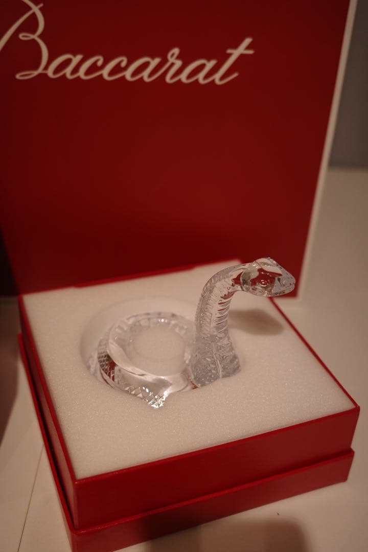 バカラ 置物 2025 干支 巳 蛇 ヘビ 選べる 正規ラッピング ギフト お祝
