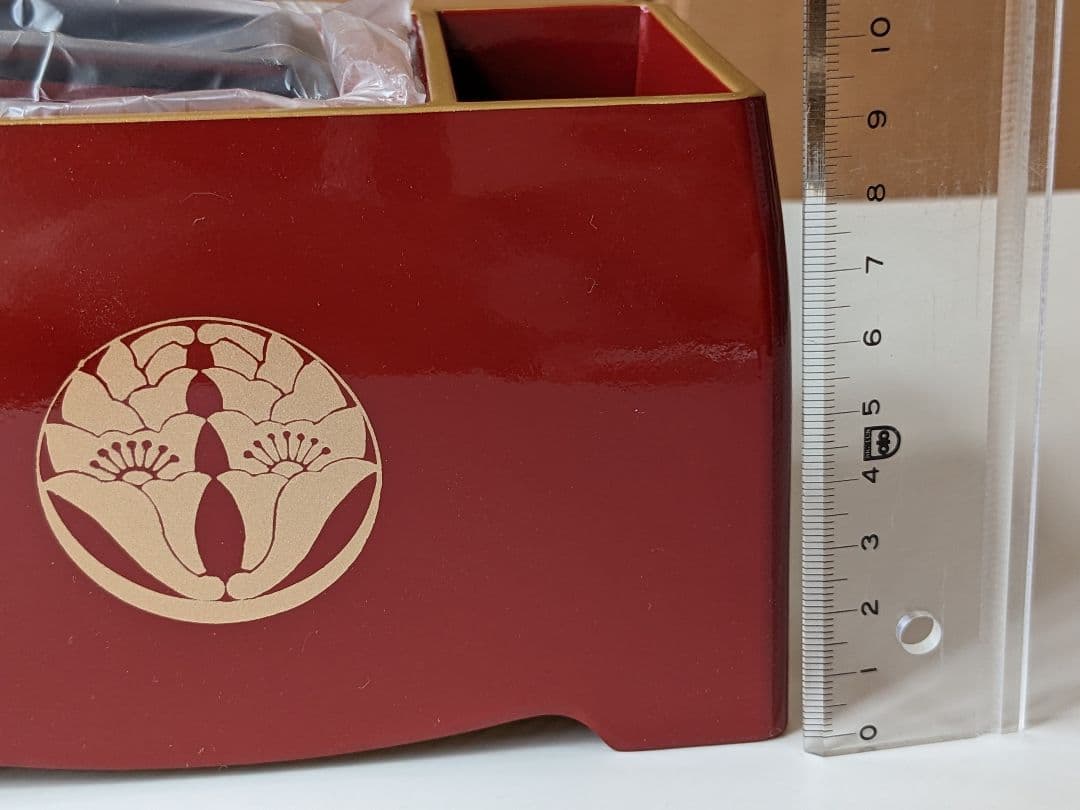 【香炉】朱塗　５寸　浄土宗総本山知恩院の紋入り　新品未使用品　焼香