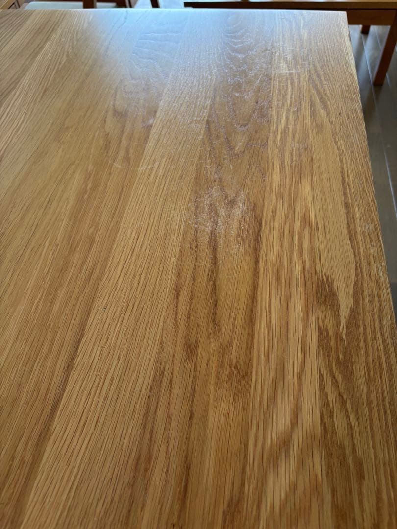 無印良品 無垢材テーブル（オーク材/引き出し付）