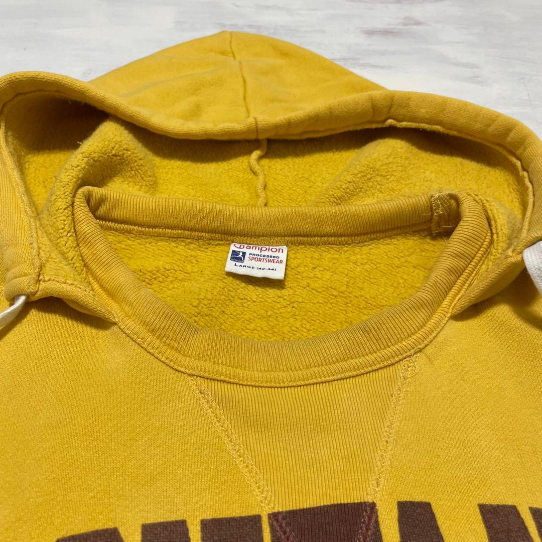 レア champion 復刻　ランタグ　後付けパーカー　L