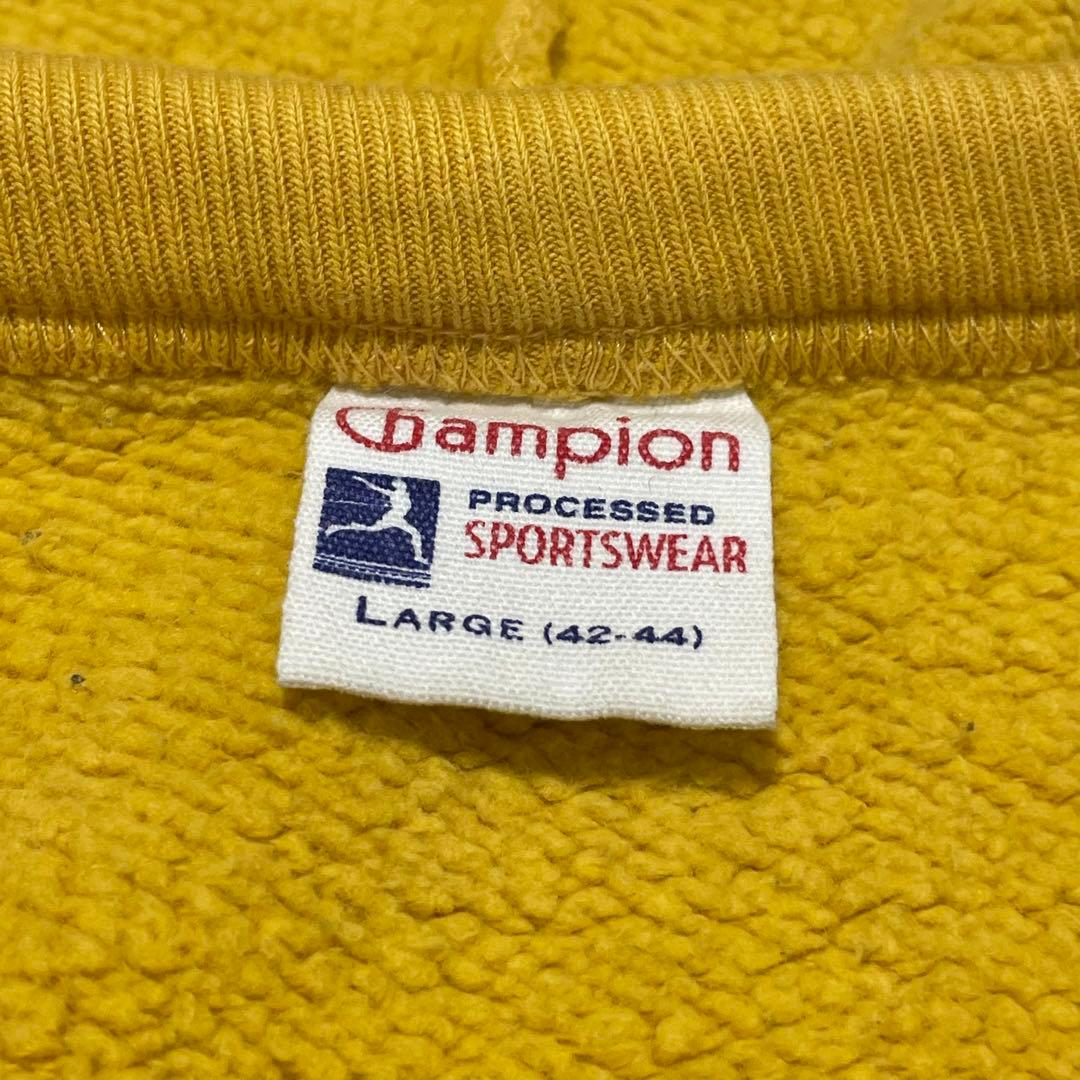 レア champion 復刻　ランタグ　後付けパーカー　L