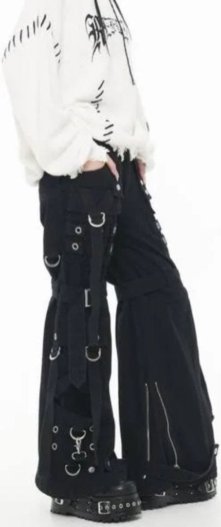 REFLEM カーゴパンツ 黒 地雷