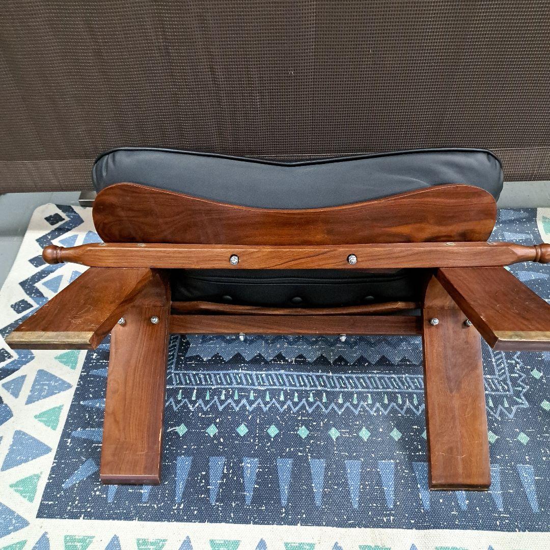 ♡アンティーク　象嵌 　金彩 オットマン チェア スツール 鞍型 黒♡