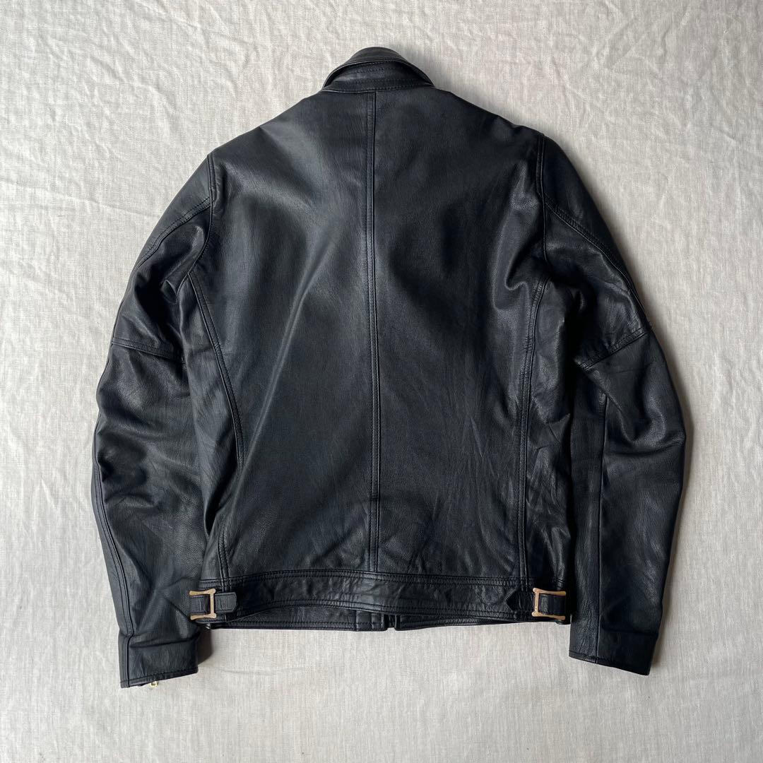RALEIGH マックショウ 革ジャン レザージャケット ブラック ゴールド