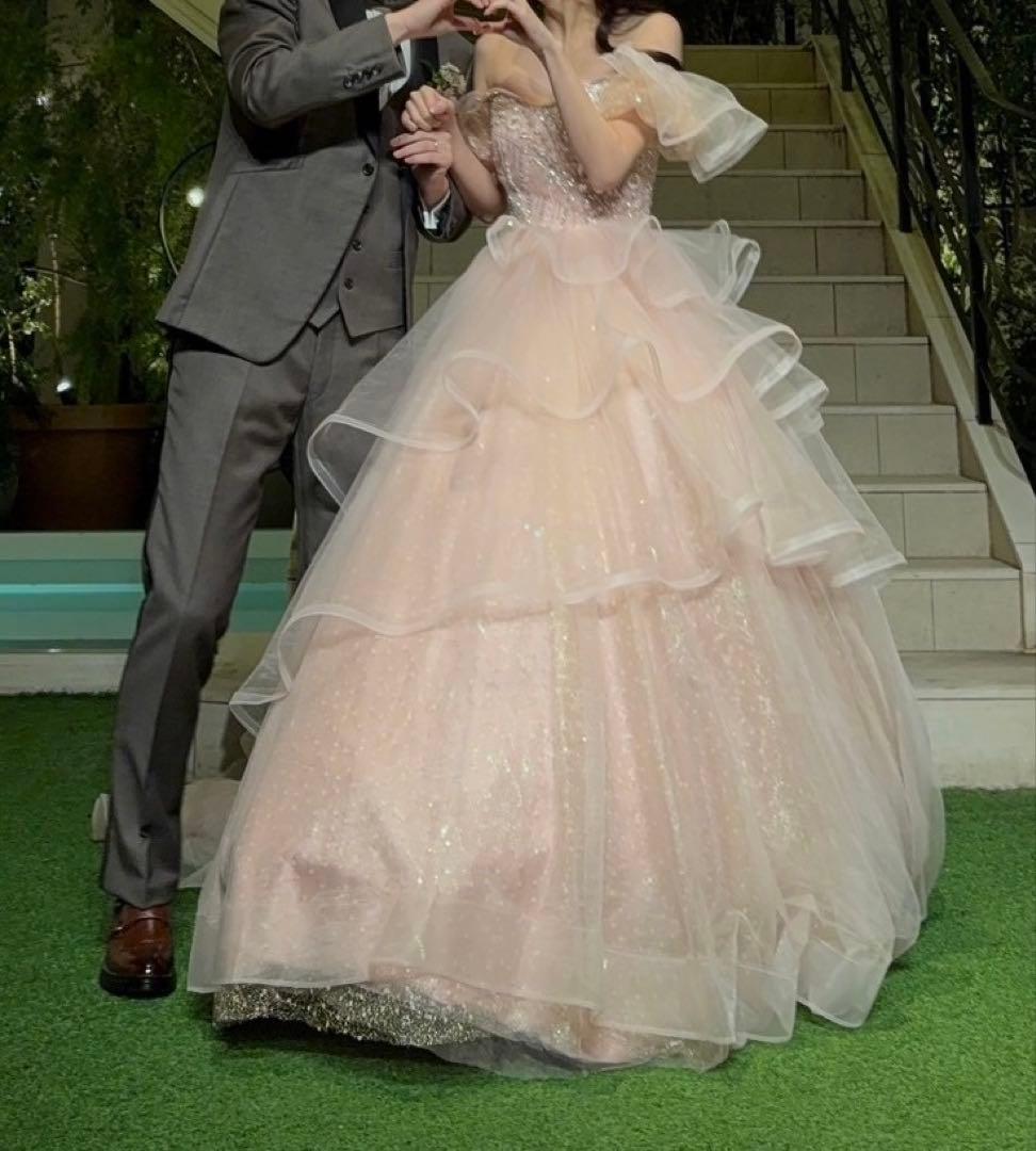 【まるこさん専用】ピンクドレス オフショルダー パニエ付き