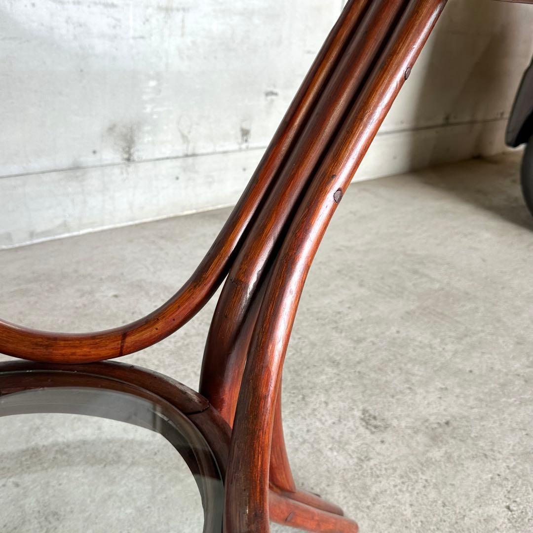 アンティークウッド アイアン製 サイドテーブル シャビー加工 高さ76cm