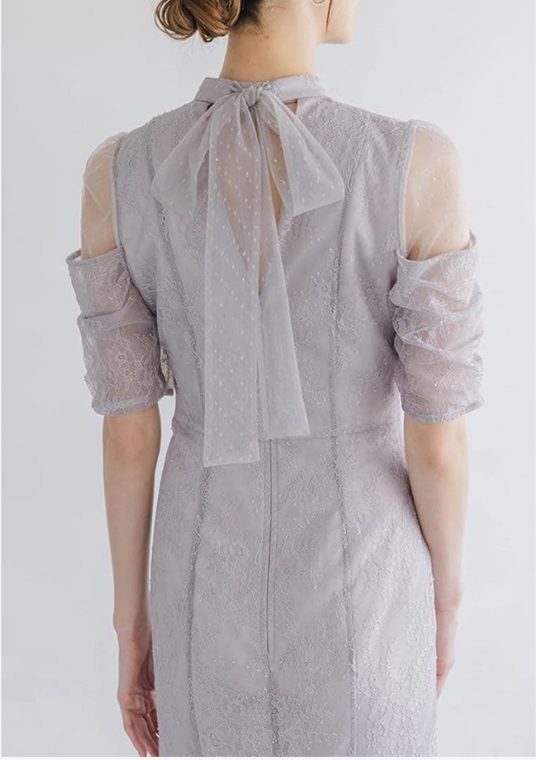 SNIDEL スナイデル シアーショルダーレースドレス