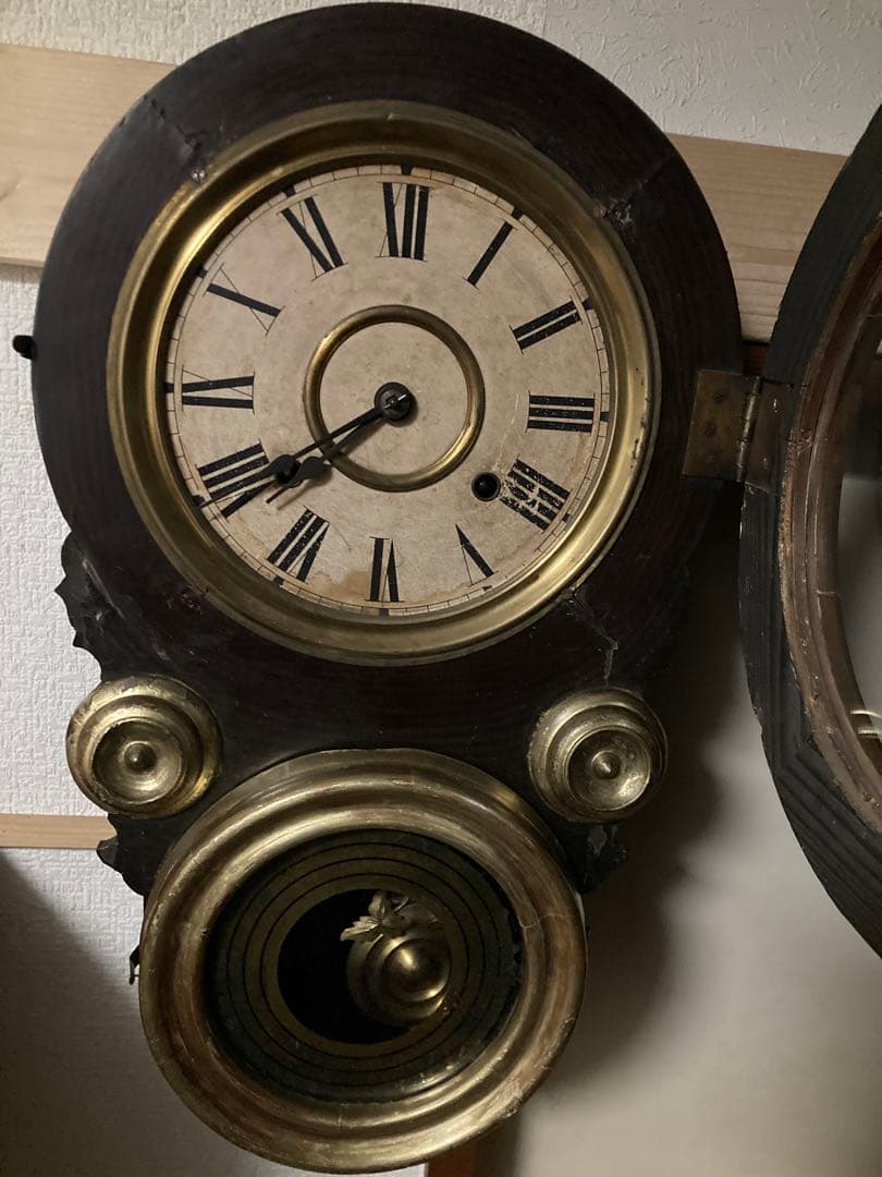 精工舎 柳島工場製 四つ玉ダルマ柱時計 稼働中