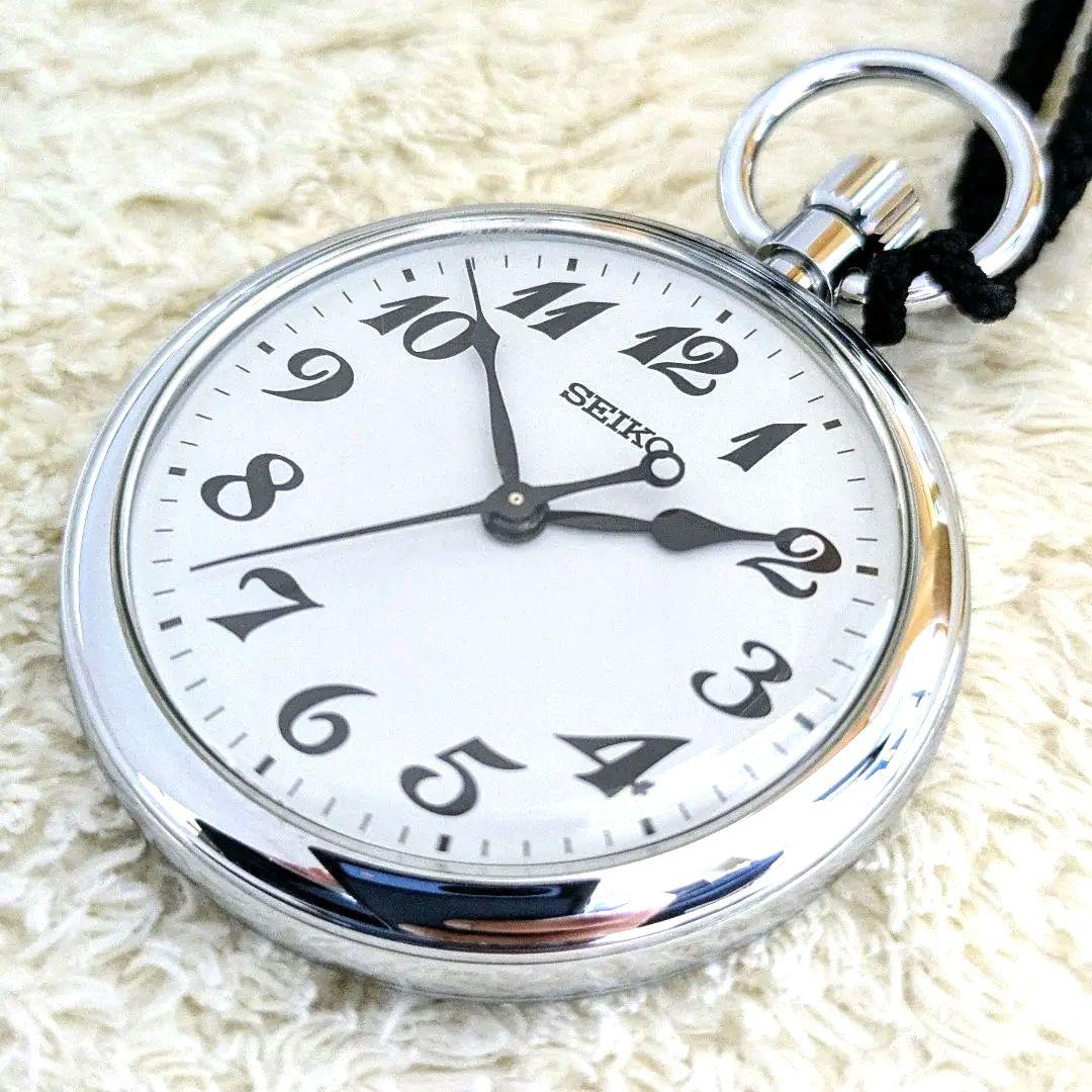 鉄道時計 SEIKO鉄道懐中時計(クオーツ)取説、専用ケース付き(可動美品)