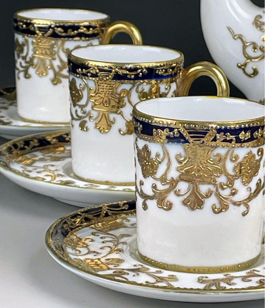 希少】オールノリタケ デミタスセット ティーポット カップ ソーサー6