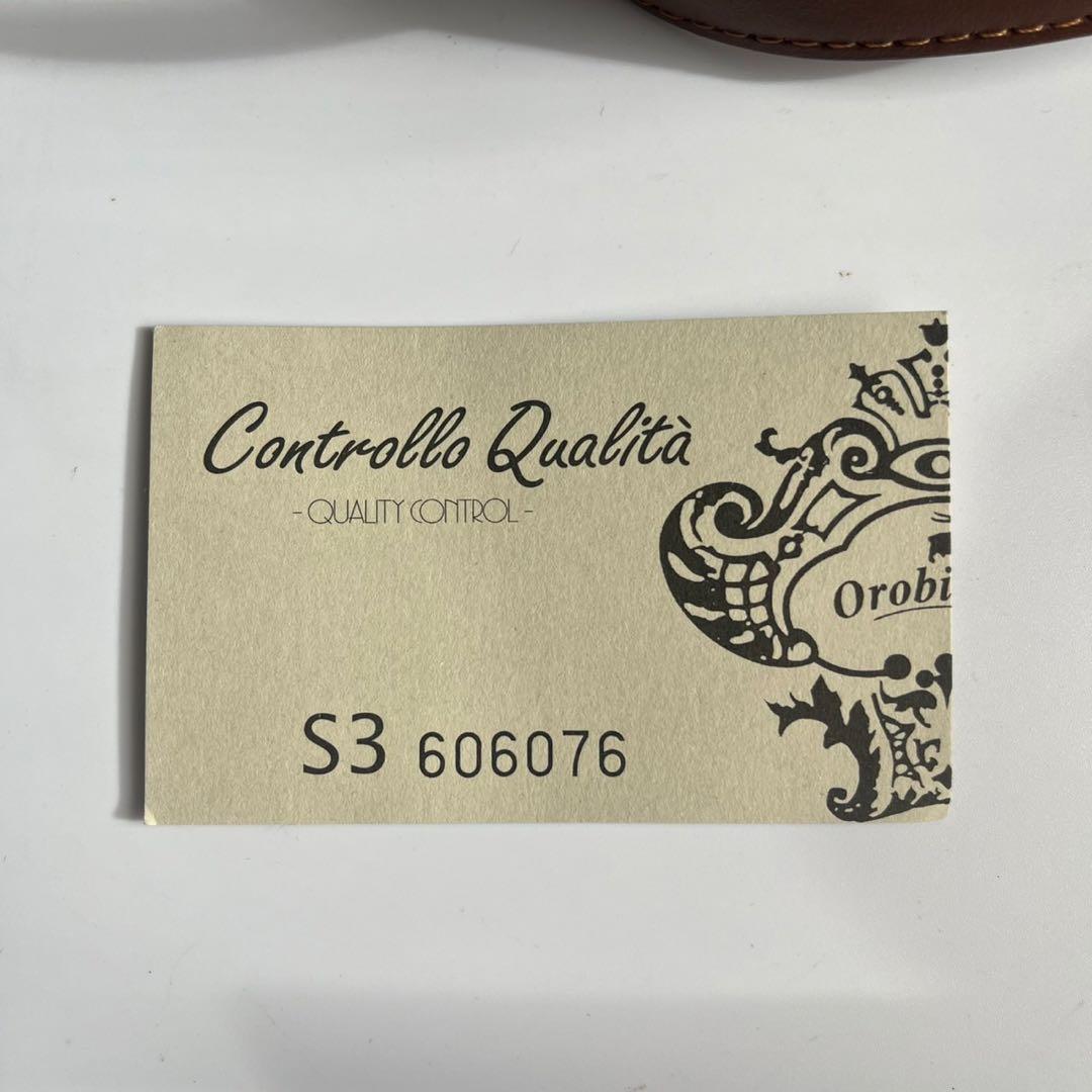 ✨未使用保管✨　Orobianco 　レザー　ナイロン　ビジネスバッグ　ネイビー