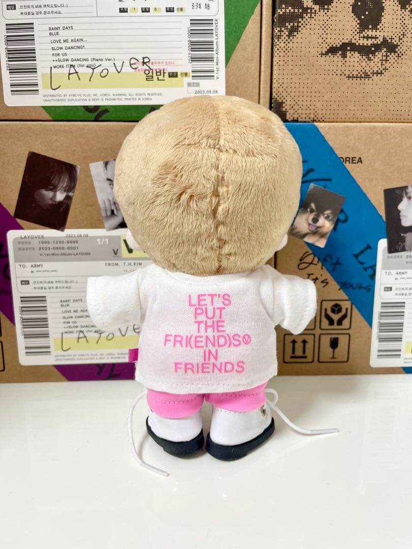 BTS テテ FRI(END)S Tシャツ ぬいぐるみ服 熱転写 シート