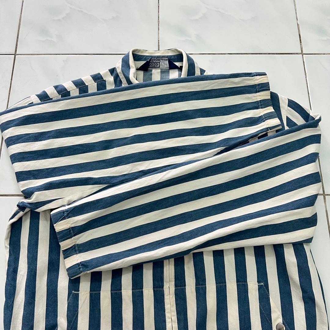 90s S スイングトップ チンスト ラルフ 縦ストライプ シンガポール製