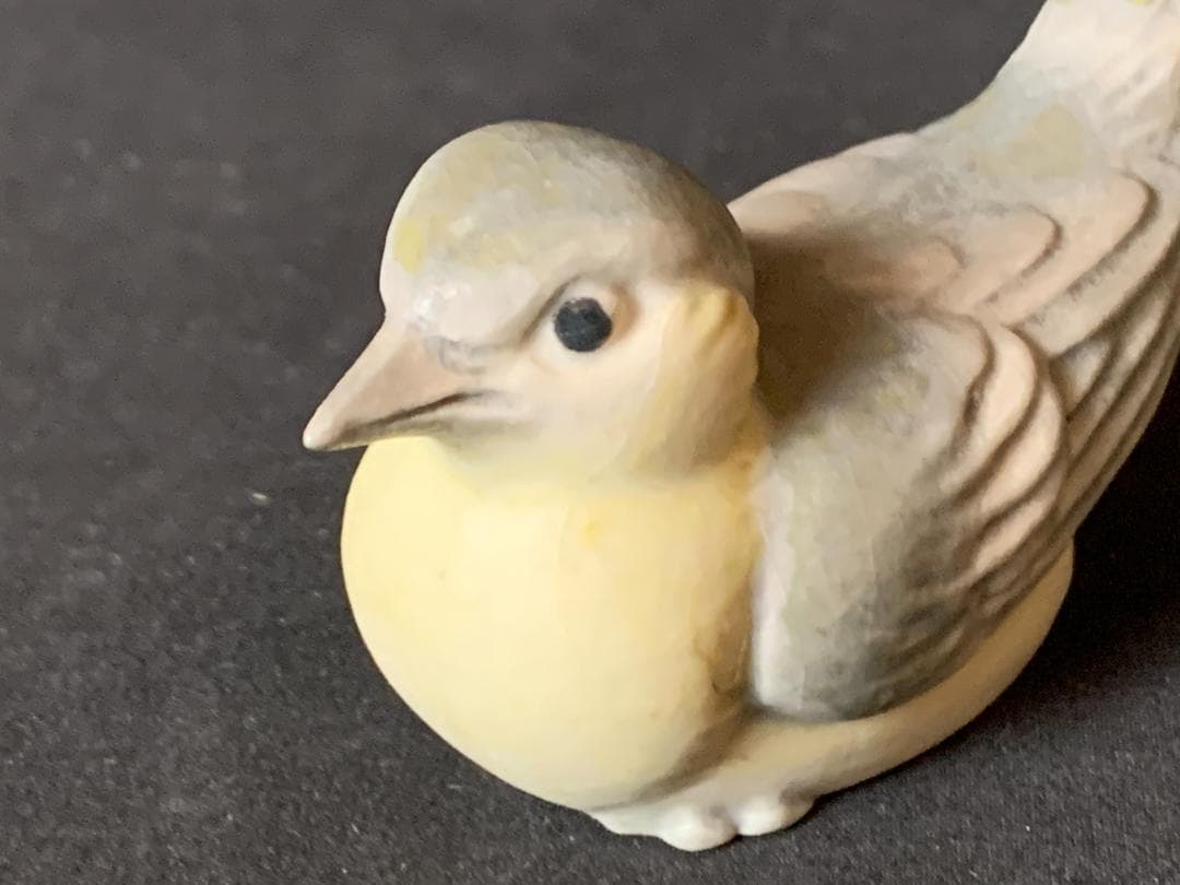 一枝庵 林沐雨造 鶺鴒 置物 共箱　京焼 盆栽 856