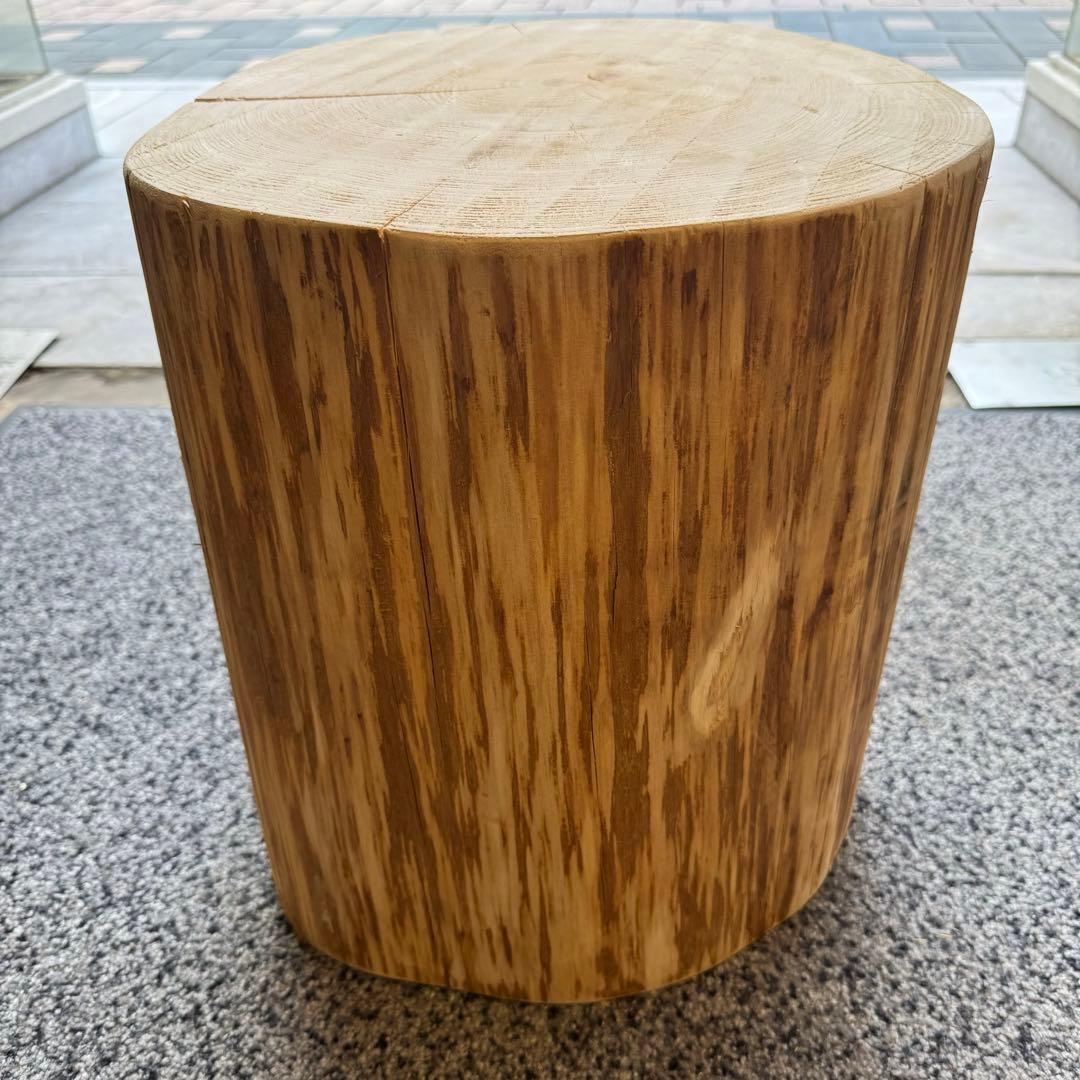 H123☆天然ヒノキ☆丸太☆切り株☆ちゃぶ台☆テーブル☆飾り台 丸太