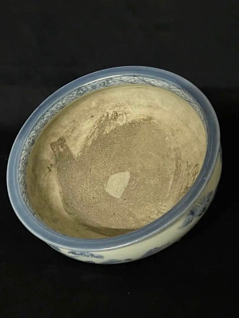 倉庫整理品】古美術 • 染付三足香炉 • 時代物：XG--34