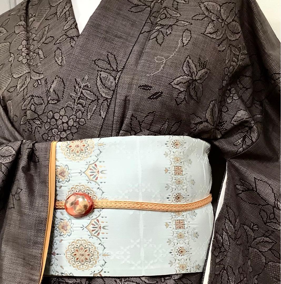 正絹訪問着泥大島紬9マルキ( 訪問着、留袖、袋帯なども出品)⑦