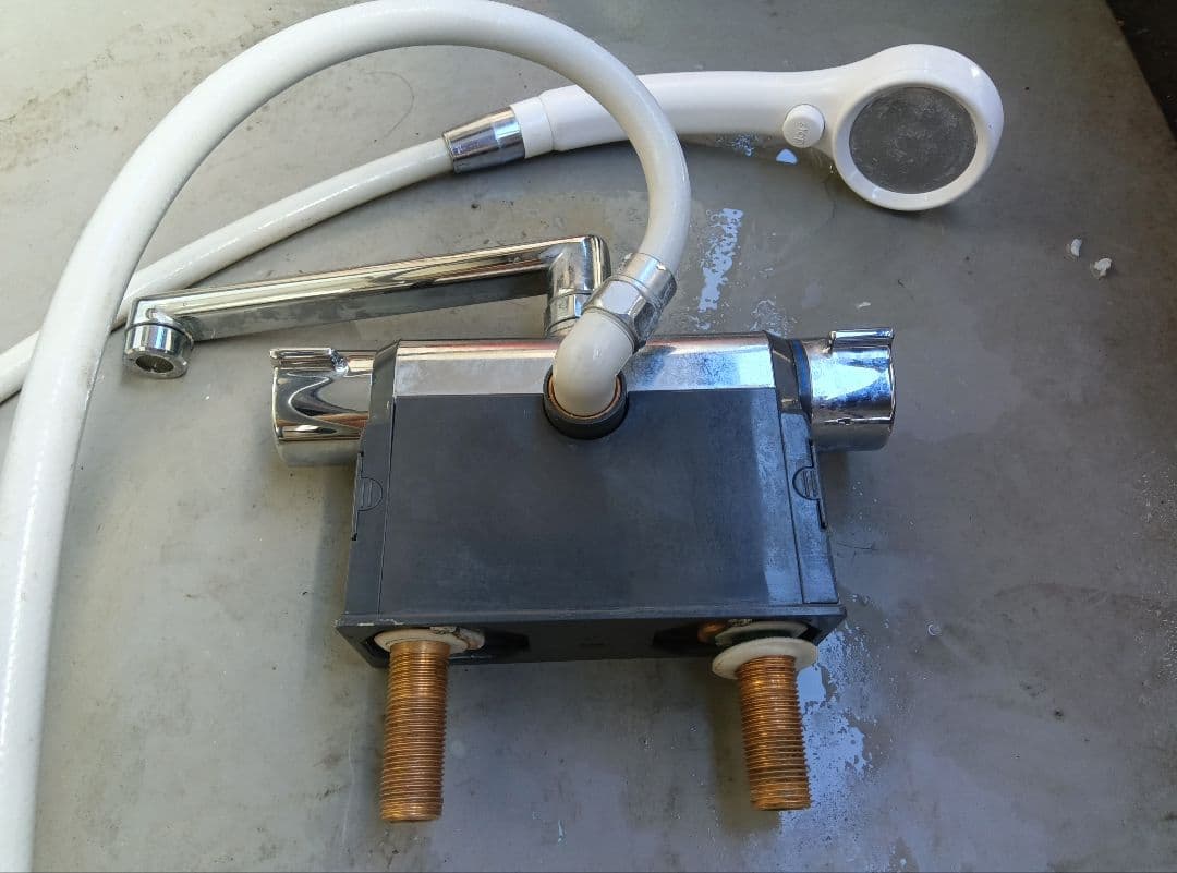 KVK KF3011T 混合水栓 デッキ型サーモスタット式シャワー 工具付き