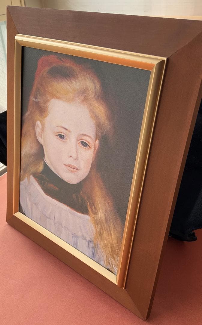 ルノワール　「白いエプロンの少女」額付きF3