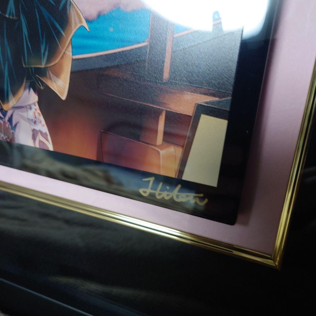 hiten先生 桜色舟遊漆 版画直筆サイン入り