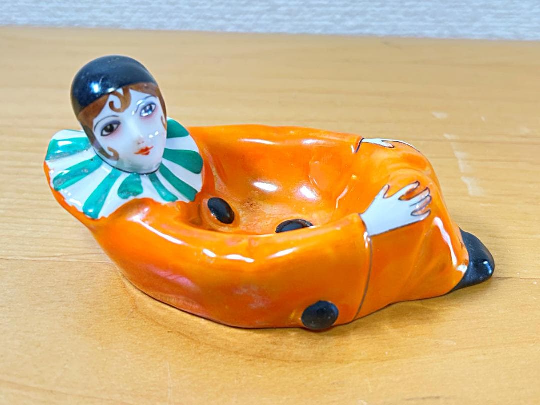 オールドノリタケ ピエロ ピンディッシュ トレイ 小物入 フィギュア デコレディ オールドノリタケ ピエロ ピンディッシュ トレイ 小物入 フィギュア