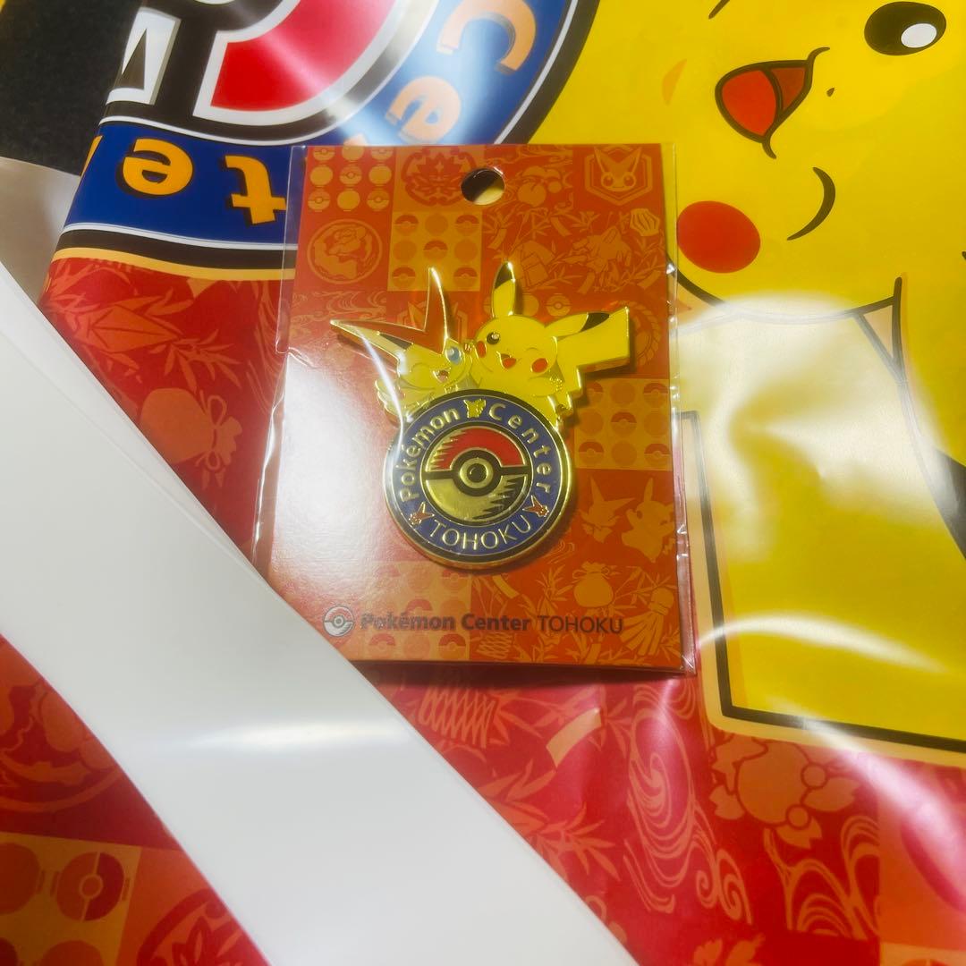 ス*認様 ポケセン トウホクR お祭りごっこ デッキシールド 6種 ピンバッジ