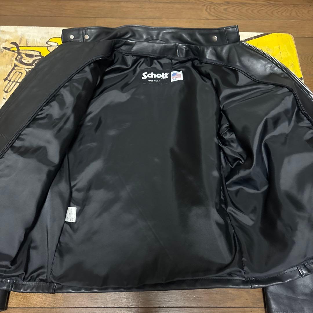 超美品‼️最新型schott641 40インチ ライダースインナーボア付の通販は