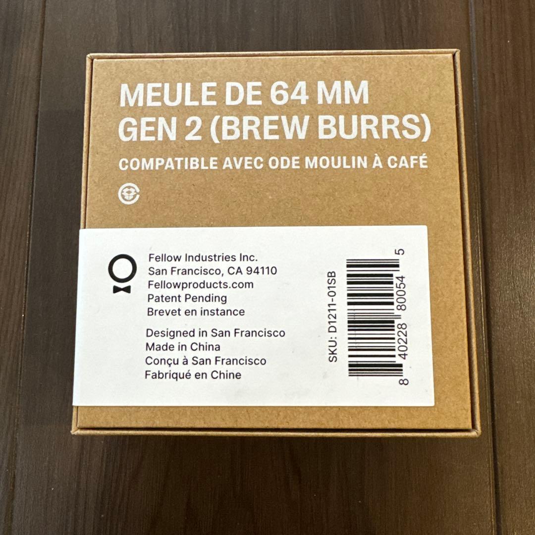 純正Fellow ODE 64 MM GEN 2 Brew Burrs - メルカリ