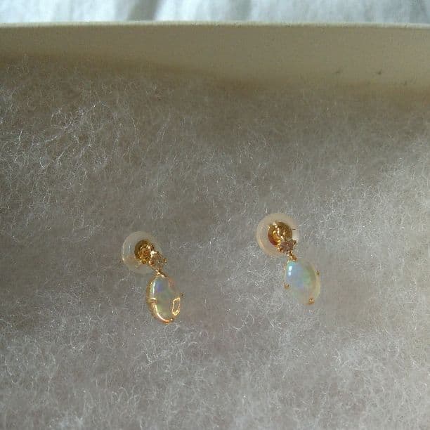 専用！ジュエリーマキ K10 フープピアス ダイヤ ホワイトゴールド