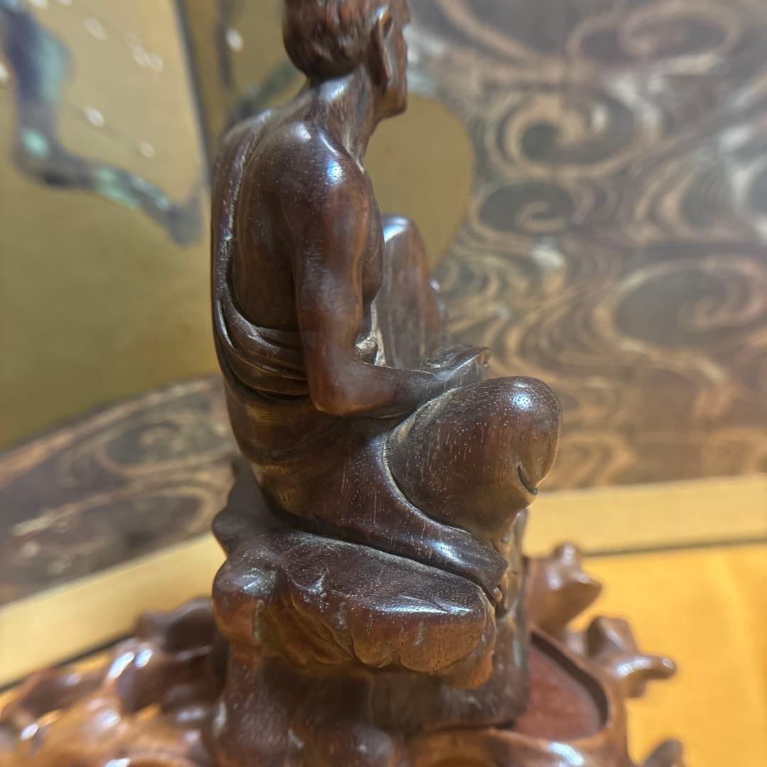 賢人木像古美術細工1体