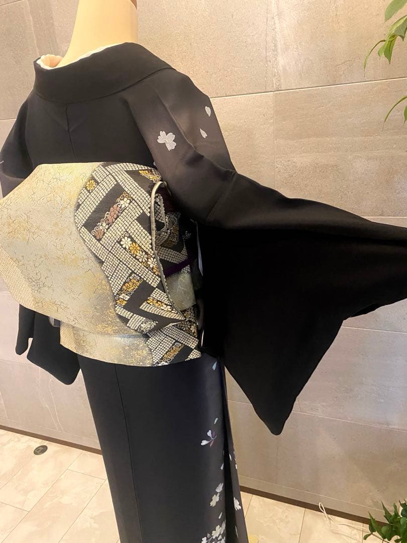 訪問着 月花桜模様 未使用 袋帯セット - メルカリ