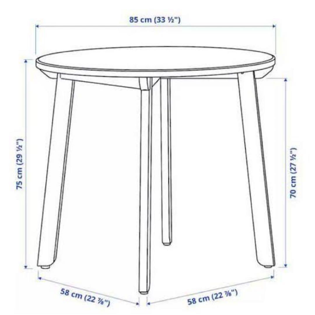 【たつ】IKEA 丸テーブル GAMLARED ガムラレード