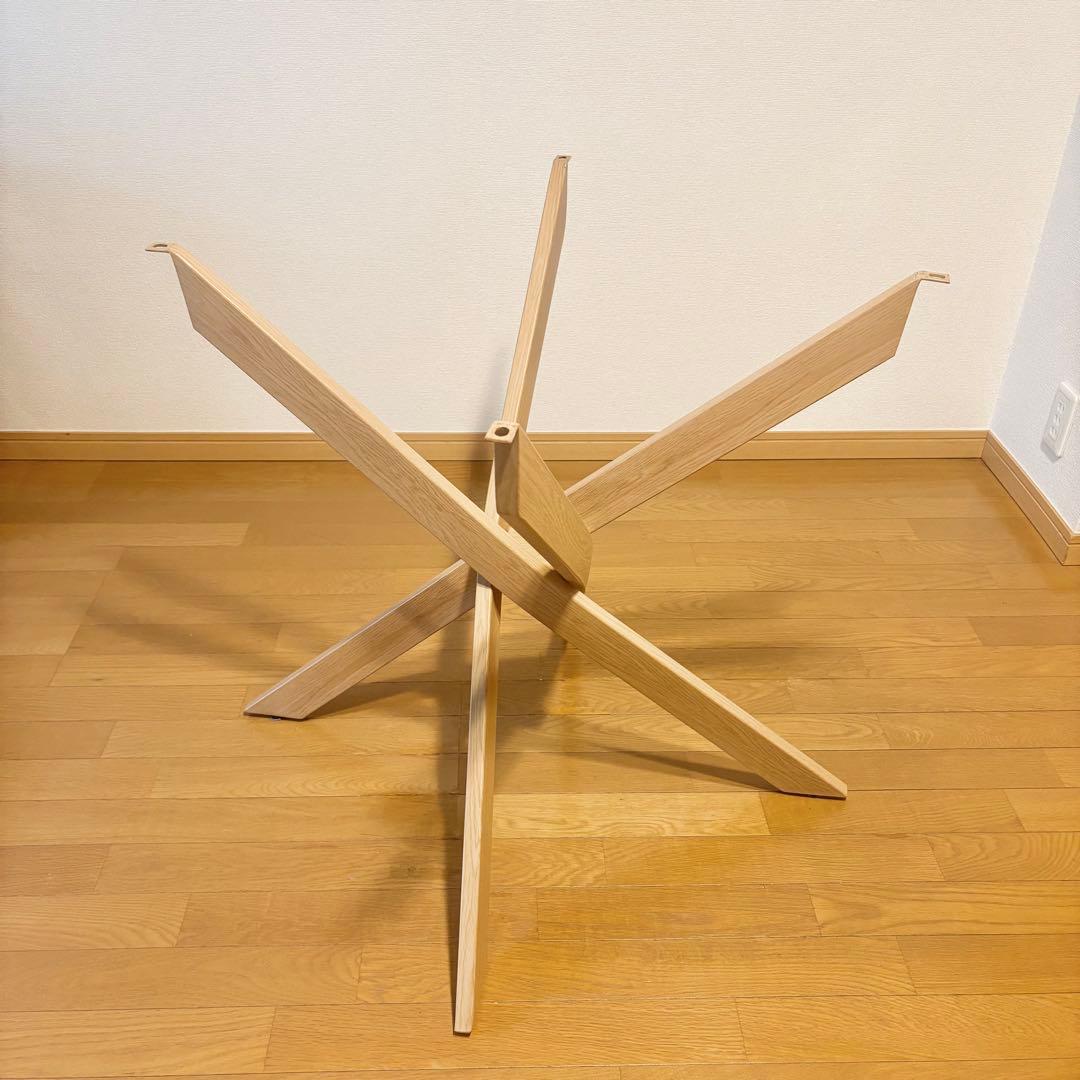 円形ガラス天板　ダイニングテーブル